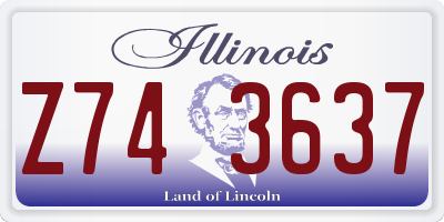 IL license plate Z743637
