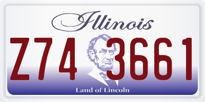 IL license plate Z743661