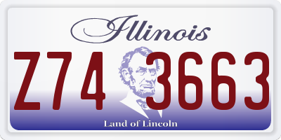 IL license plate Z743663