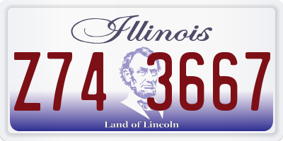 IL license plate Z743667