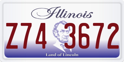 IL license plate Z743672