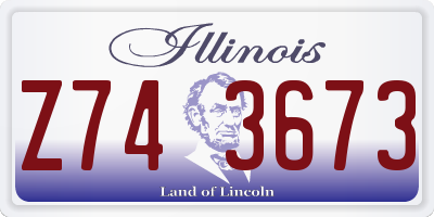 IL license plate Z743673