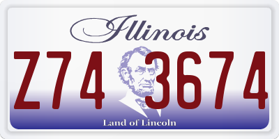 IL license plate Z743674