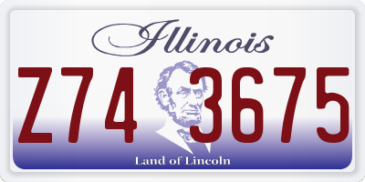 IL license plate Z743675