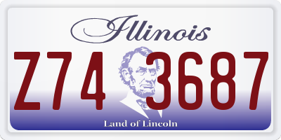 IL license plate Z743687