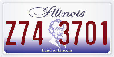 IL license plate Z743701
