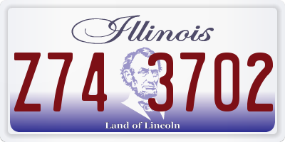 IL license plate Z743702