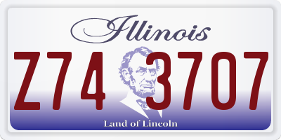 IL license plate Z743707