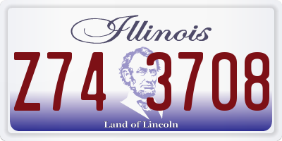 IL license plate Z743708