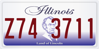 IL license plate Z743711
