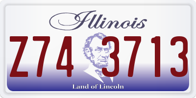 IL license plate Z743713