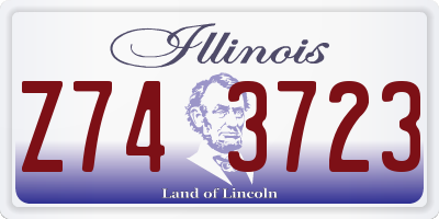 IL license plate Z743723