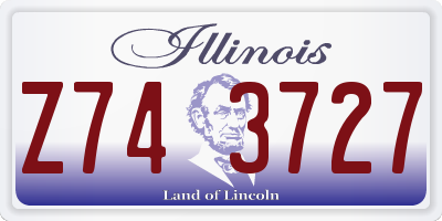 IL license plate Z743727