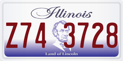 IL license plate Z743728