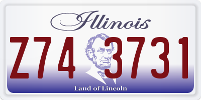IL license plate Z743731