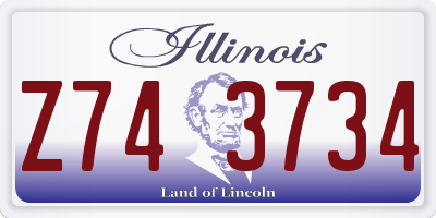 IL license plate Z743734