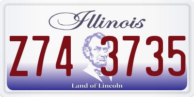 IL license plate Z743735