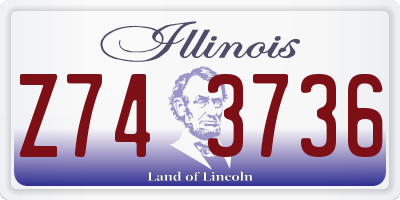 IL license plate Z743736