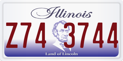 IL license plate Z743744