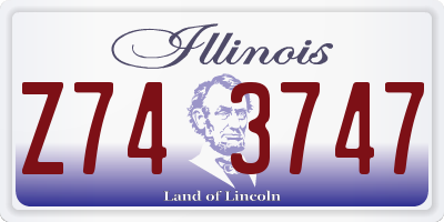 IL license plate Z743747