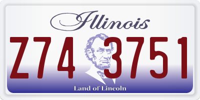 IL license plate Z743751