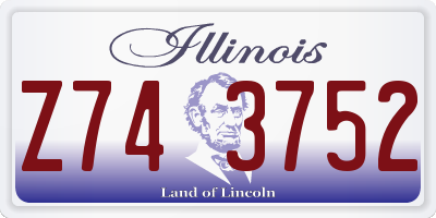 IL license plate Z743752