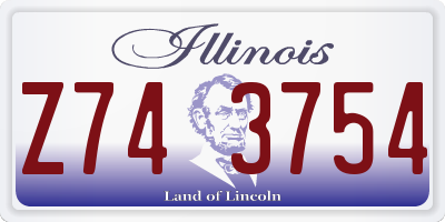 IL license plate Z743754