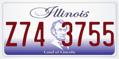 IL license plate Z743755
