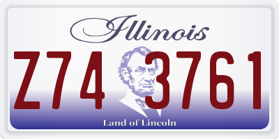 IL license plate Z743761
