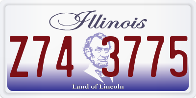 IL license plate Z743775