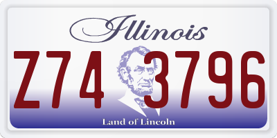 IL license plate Z743796