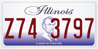 IL license plate Z743797