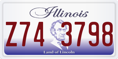 IL license plate Z743798