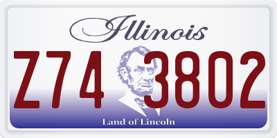IL license plate Z743802
