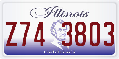 IL license plate Z743803