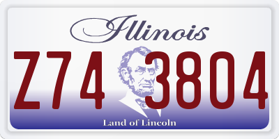 IL license plate Z743804
