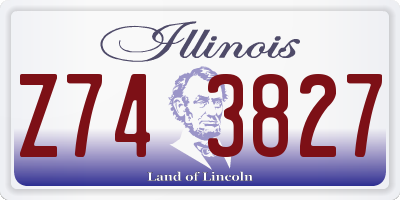 IL license plate Z743827
