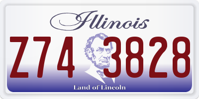 IL license plate Z743828