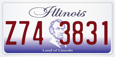 IL license plate Z743831