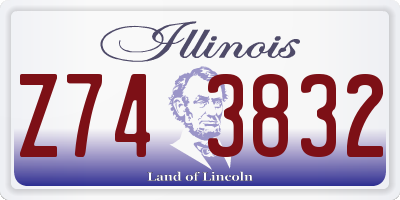 IL license plate Z743832