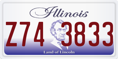 IL license plate Z743833