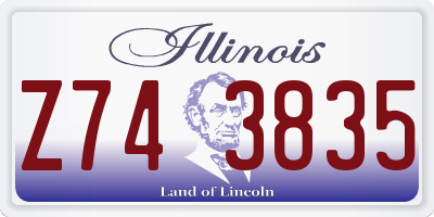 IL license plate Z743835