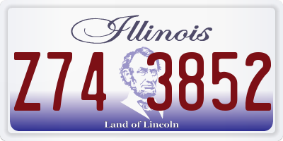 IL license plate Z743852