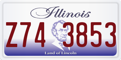 IL license plate Z743853
