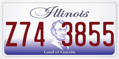 IL license plate Z743855