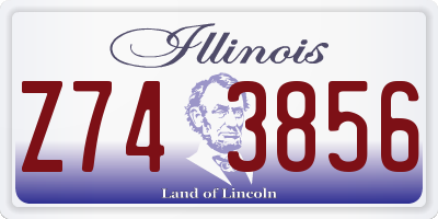 IL license plate Z743856