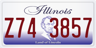 IL license plate Z743857