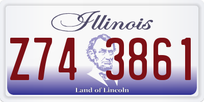 IL license plate Z743861