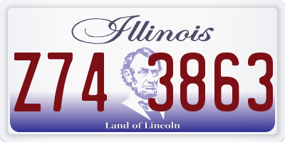 IL license plate Z743863