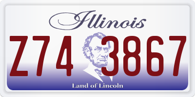 IL license plate Z743867